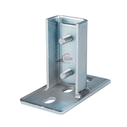 PIED DE RAIL EN ACIER ZINGUE AVEC BOULON EP 4.0MMX100MM - Image 1