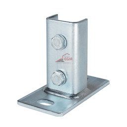 PIED DE RAIL EN ACIER ZINGUE AVEC BOULON EP 4.0MMX100MM - Image 2