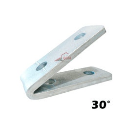 EQUERRE D'ASSEMBLAGE 30° EN ACIER ZINGUE EP 6.0MMX40MM - Image 1