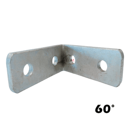 EQUERRE D'ASSEMBLAGE 60° EN ACIER ZINGUE EP 6.0MMX40MM - Image 2