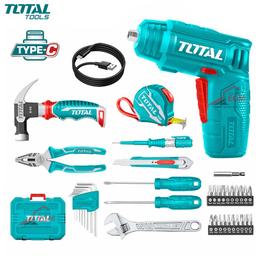 COFRE DE 38 OUTILS AVEC MINI VISSEUSE TOTAL - Image 1