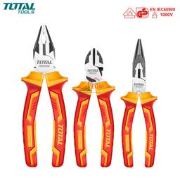 PACK DE 3 PINCE COUPANTE & UNIVERSELLE & BEC 1/2 ROND DVE 1000V TOTAL - Image 1