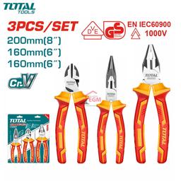 PACK DE 3 PINCE COUPANTE & UNIVERSELLE & BEC 1/2 ROND DVE 1000V TOTAL - Image 2