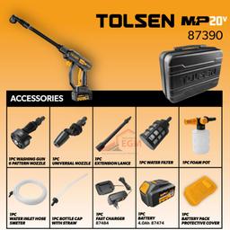 NETTOYEUR HAUTE PRESSION RECHARGEABLE 20V TOLSEN - Image 2