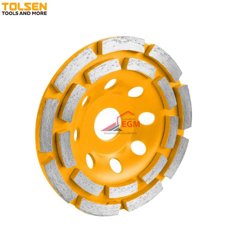 FRAISE DIAMANTE DE PONCAGE BETON A DOUBLE RANGEE TURBO 125X22.2 TOLSEN