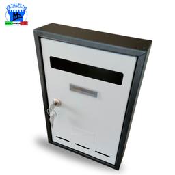BTE A LETTRE NOIR/BLANC 300X200X60MM METAPLUS ITALY - Image 1