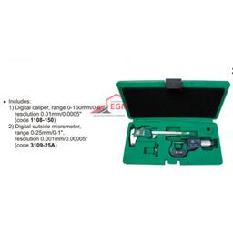 ENSEMBLE D'OUTILS DE MESURE PIED A COULISE DIGITAL 150MM PALMER 0-25MM INSIZE - Image 2