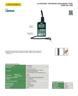 MESUREUR NUMERIQUE D'EPAISSEUR ULTRA SONS "ISU-100D" INSIZE - Image 2