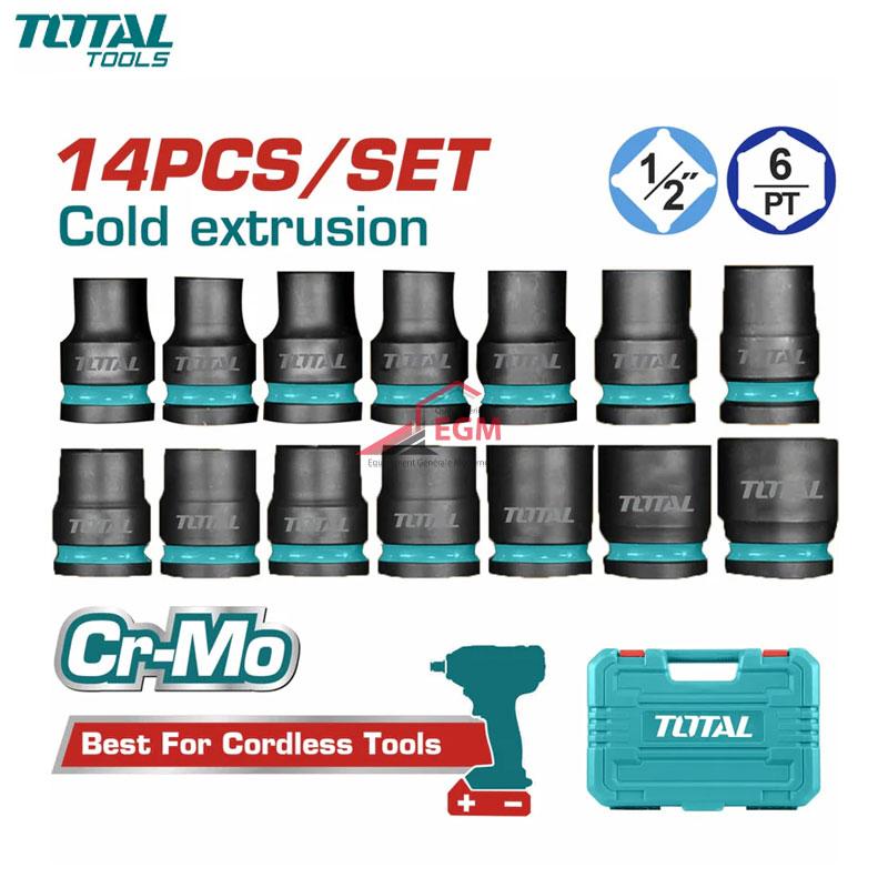 COFRE CLE DOUIL IMPACT 1/2" 14PCS TOTAL