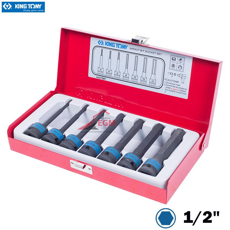 COFFRET DOUILLE MALE IMPACT 1/2" 6PCS H04-H14 KING TONY