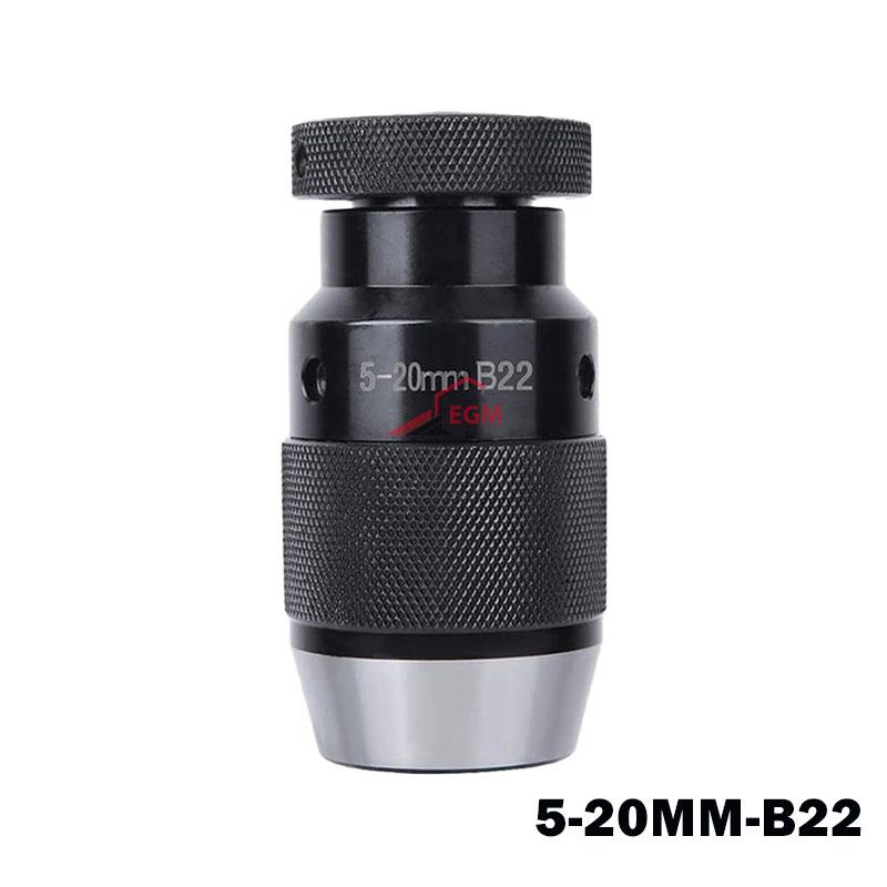 MANDRIN SERRAGE RAPIDE EN ACIER CONY 5-20MM-B22 EMB-VERT CHINA