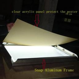 Cadre lumineux LED Premium Outdoor 35 mm DIN B0 format affiche, recto - Image 3