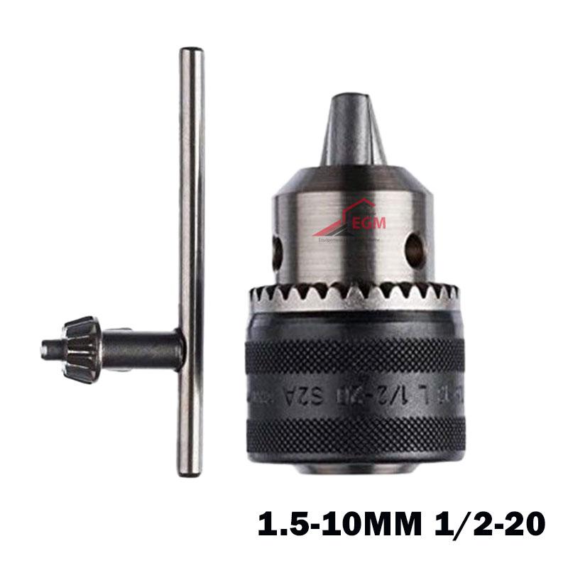 MANDRIN PERCEUSE FILETE 1.5-10MM 1/2-20 EMB-VERT