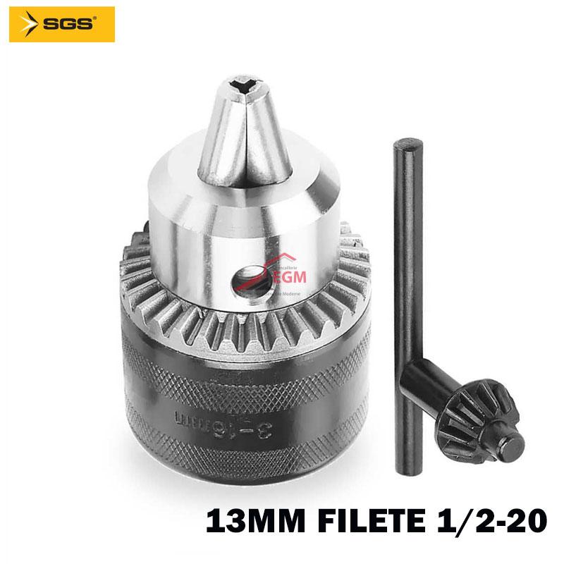 MANDRIN PERCEUSE A CLE 13MM FILETE 1/2-20 SGS