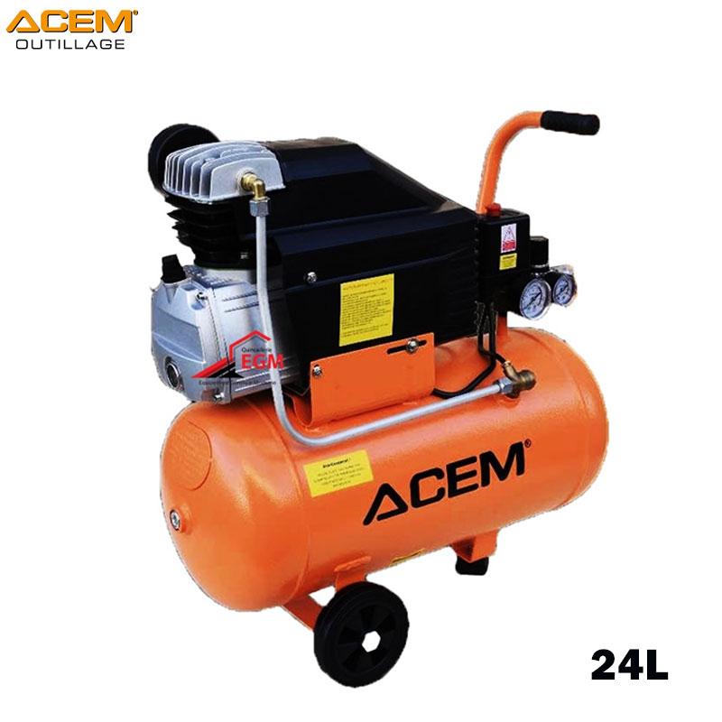 COMPRESSEUR AIR 24L 220V HP2 TETE EN FONTE ACEM