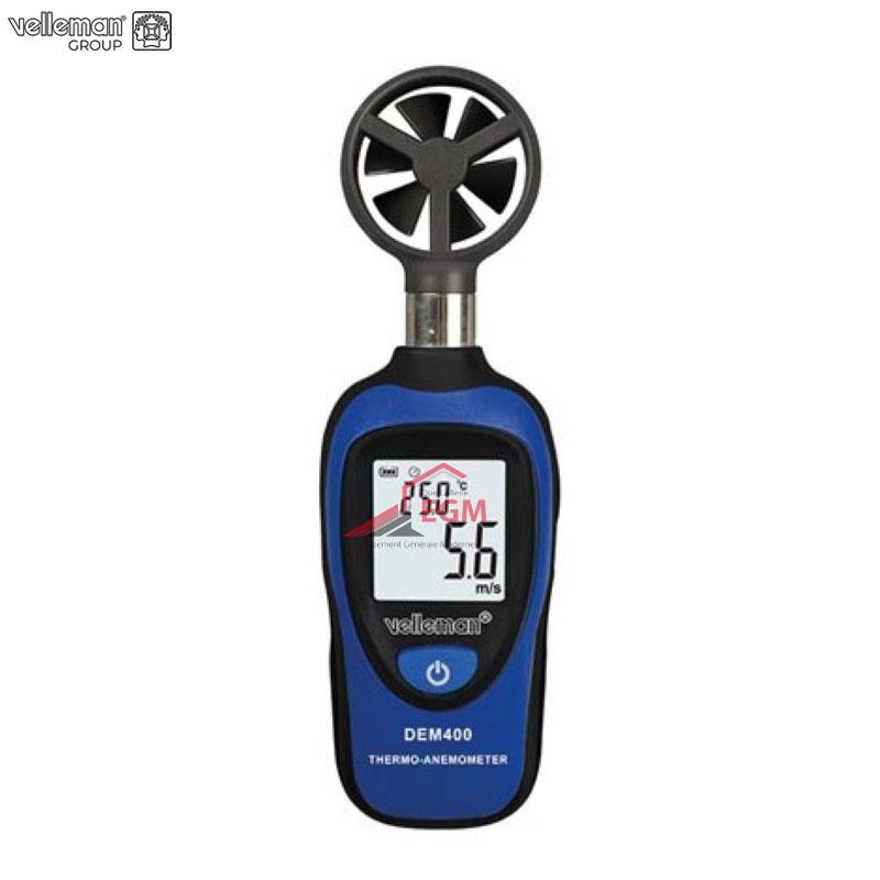 ANEMOMETRE-THERMOMETRE DIGITAL A HELICE VELLEMAN