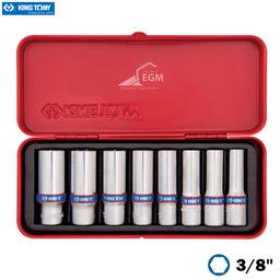 JEUX CLE A DOUILLE 3/8" S.L 8PCS KING TONY - Image 1