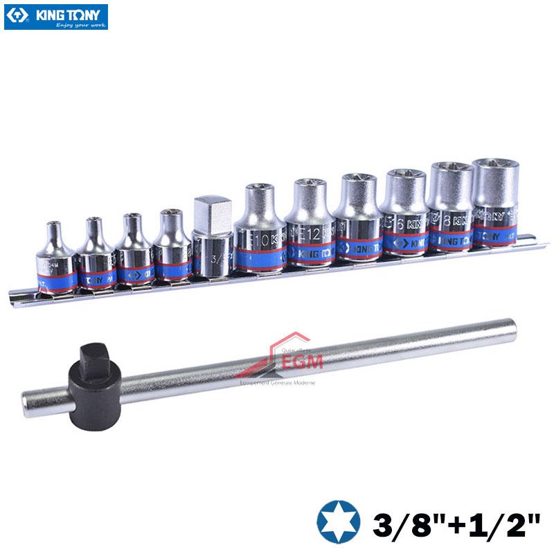 JEUX CLE A DOUILLE TORX 12PCS KING TONY