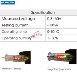 TESTEUR DE CIRCUIT CORANT CONTINU 12/24/48V KING TONY - Image 2