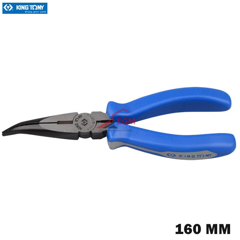 PINCE BEC DEMI ROND COUDE 160MM KING TONY