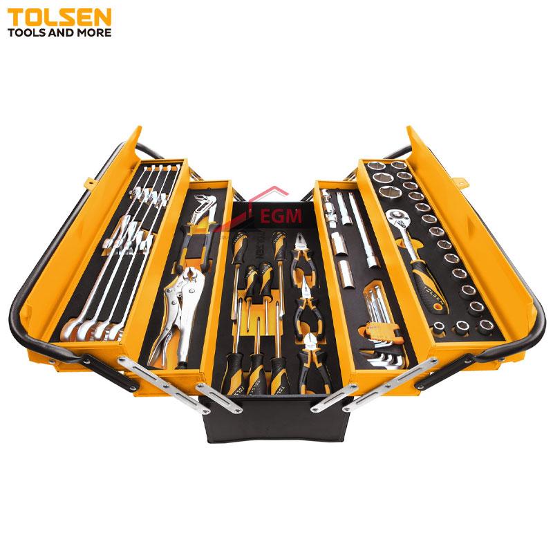 BOITE A OUTIL COMPLET POUR MECANICIEN 60PCS TOLSEN