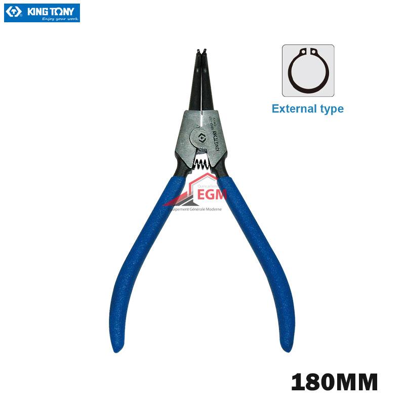PINCE CIRCLIPS EXTERIEUR COUDER 180MM KING TONY