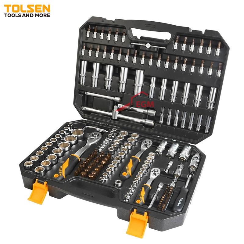 COFFRE CLE DOUILLE ET EMBOUT 172 PCS TOLSEN