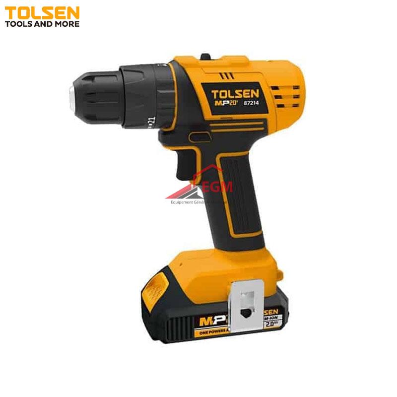 VISSEUSE PERCEUSEUSE CHARGABLE 20V 2.0Ah TOLSEN