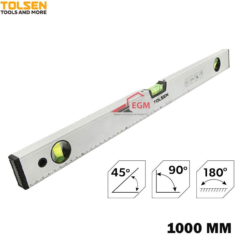 NIVEAU.D'EAU RECT MAGNET EN ALUMINIUM 1000MM TOLSEN