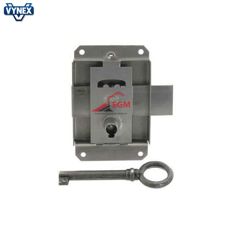 SERRURE DE PLACARD UNIVERSELLE A PATTES 25MM EN ACIER POLI VYNEX