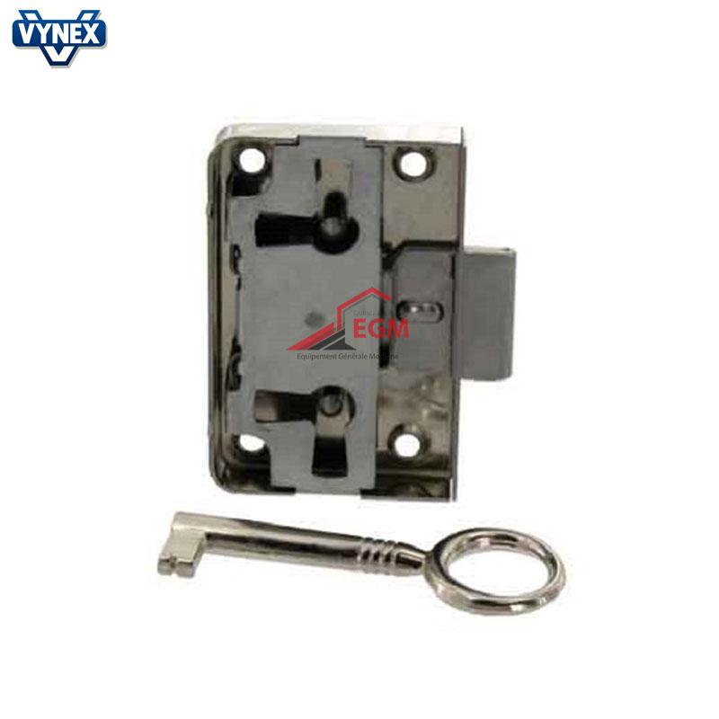 SERRURE DE PLACARD EN APPLIQUE UNIVERSELLE 25MM EN ACIER NICKELE VYNEX