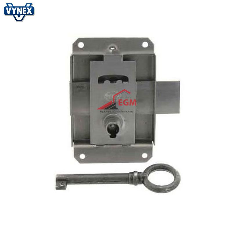 SERRURE DE PLACARD UNIVERSELLE A PATTES 15MM EN ACIER POLI VYNEX