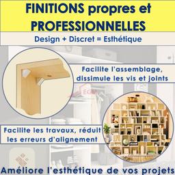 TAQUET EQUERRE HAUT EN PLASTIQUE BLANC 23X23X24MM 16PCS VYNEX - Image 2