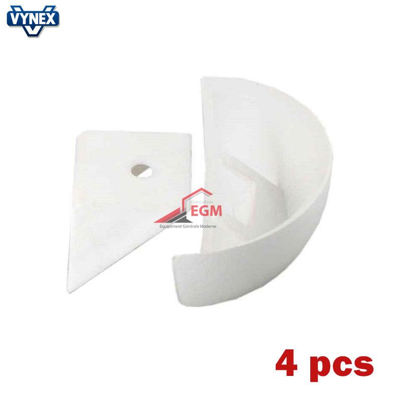 TAQUET EQUERRE DECO EN PLASTIQUE BLANC 25X25X50MM 4PCS VYNEX