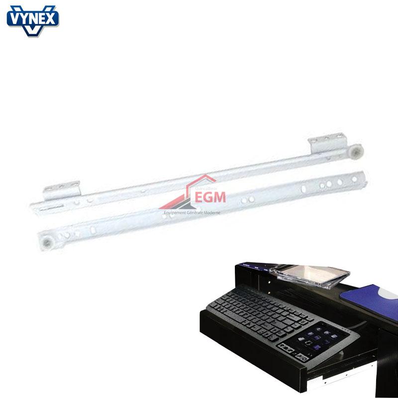 COULISSE SPECIAL ORDINATEUR LONG 400MM BLANC VYNEX