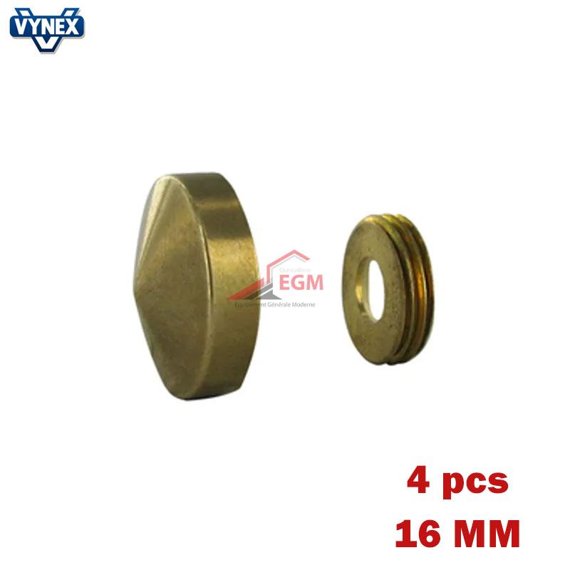 CACHE VIS EN LAITON 16MM 4PCS VYNEX