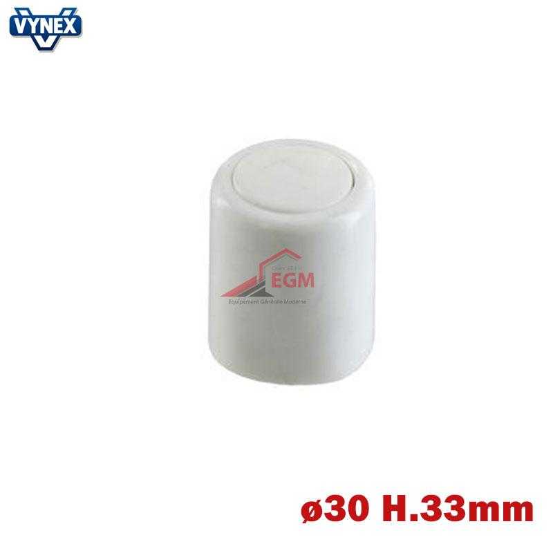 BUTEES A BOURRELET EN CAOUTCHOUC BLANC 30X33MM 1PCS VYNEX