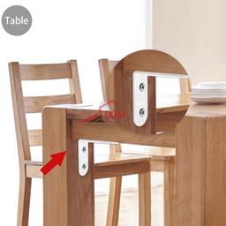 EQUERRE DE CHAISE EN TOLE EN ACIER BLANC 40X40 4PCS VYNEX - Image 2