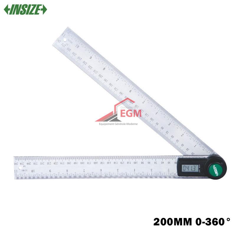 RAPPORTEUR D'ANGLE DIGITAL 200MM 0-360° INSIZE