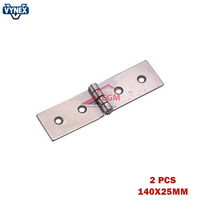 CHARNIERE A COULISSE EN ACIER ZINGUE 140X25MM 2PCS VYNEX
