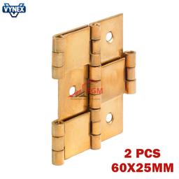 CHARNIERE DE PARAVENT EN ACIER LAITONNE 60X25MM 2PCS VYNEX - Image 1