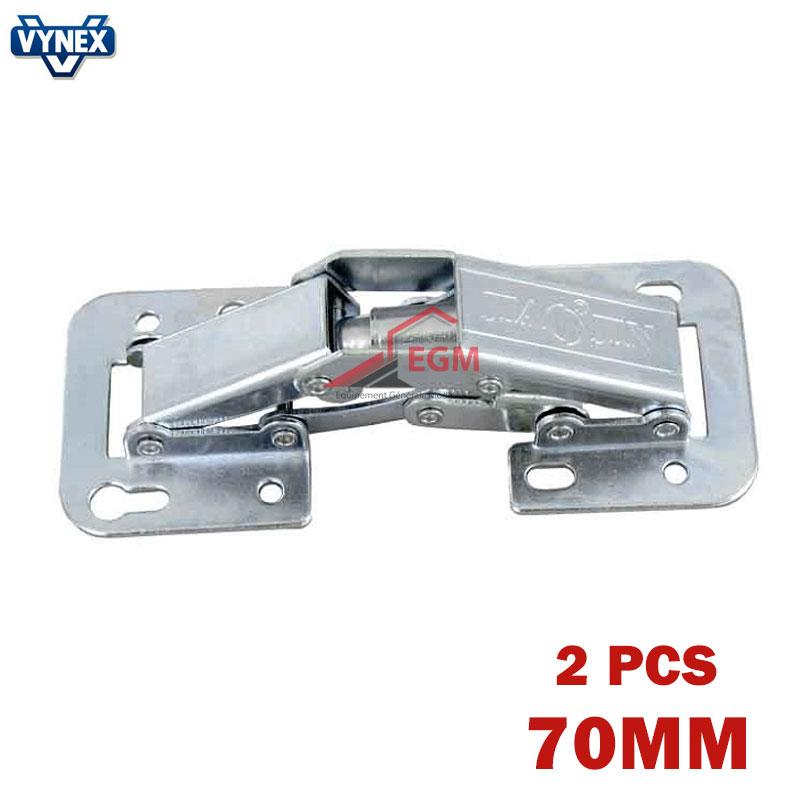CHARNIERE INVISIBLE EN APPLIQUE A RESSORT 70MM OUVRE 90° 2PCS VYNEX