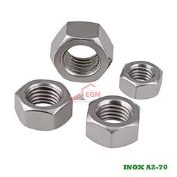 ECROU TH INOX A2-70 "304" DIN 934 ( PACK DE 100 PCS ) - Image 2
