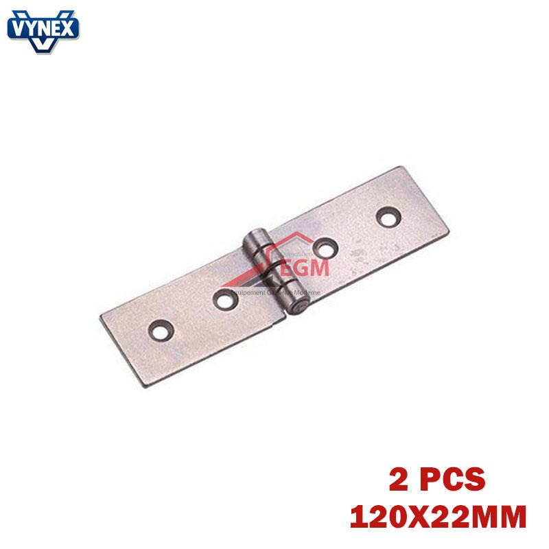CHARNIERE A COULISSE EN ACIER ZINGUE 120X22MM 2PCS VYNEX