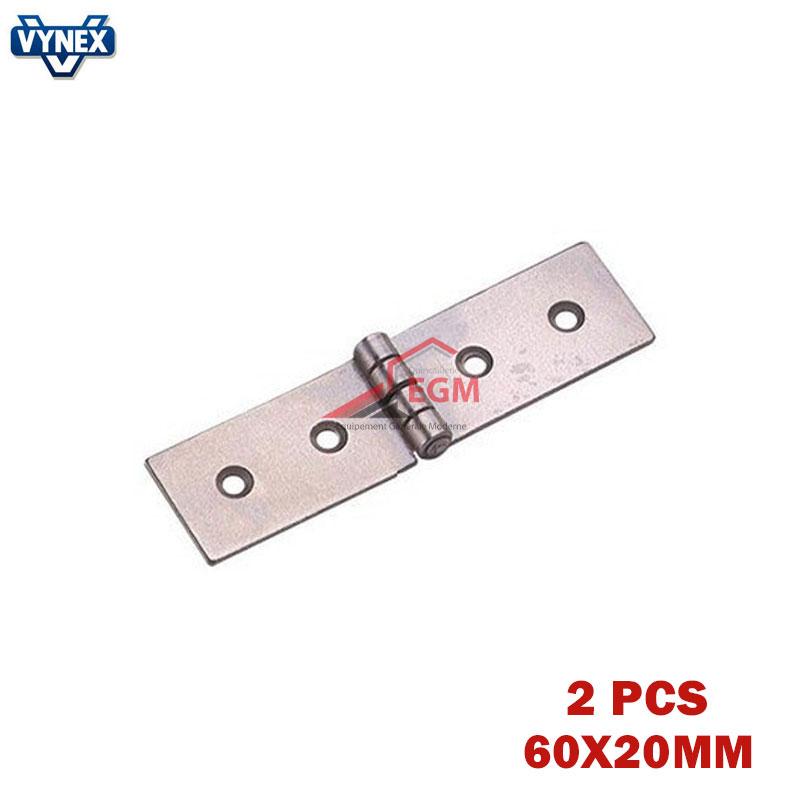 CHARNIERE A COULISSE EN ACIER ZINGUE 60X20MM 2PCS VYNEX