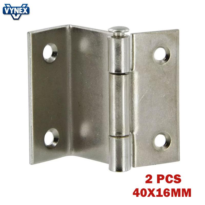 CHARNIERE DEPORTEE EN ACIER NICKELE 40X16MM 2PCS VYNEX
