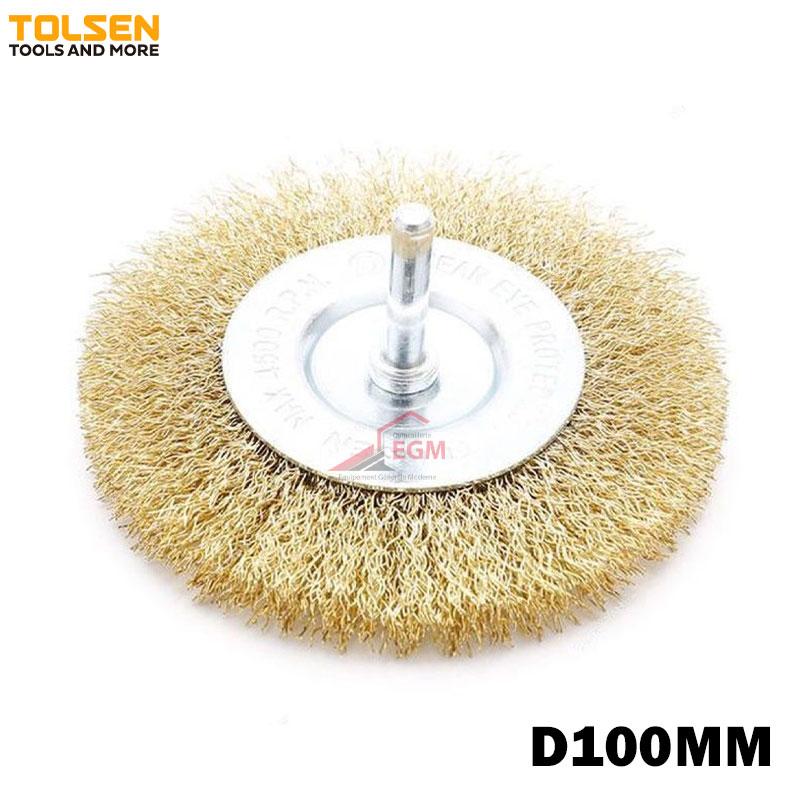 BROSSE A TIGE CIRCULAIRE D100MM TOLSEN