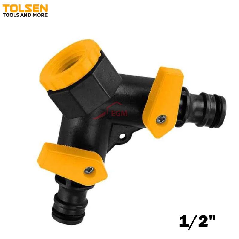 TE EN Y P TUYAU ARROSAGE F 1/2" ET 2 SORTIE RAPIDE+ROBINET TOLSEN