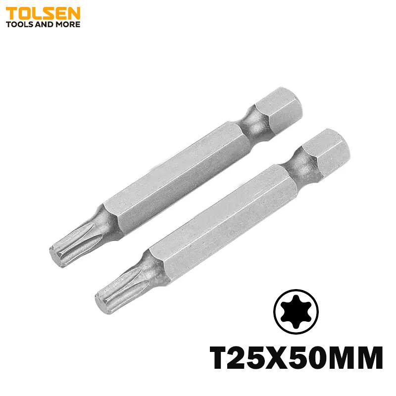 JEUX DE 2 EMBOUT DE TOUNEVIS TORX T25X50MM TOLSEN