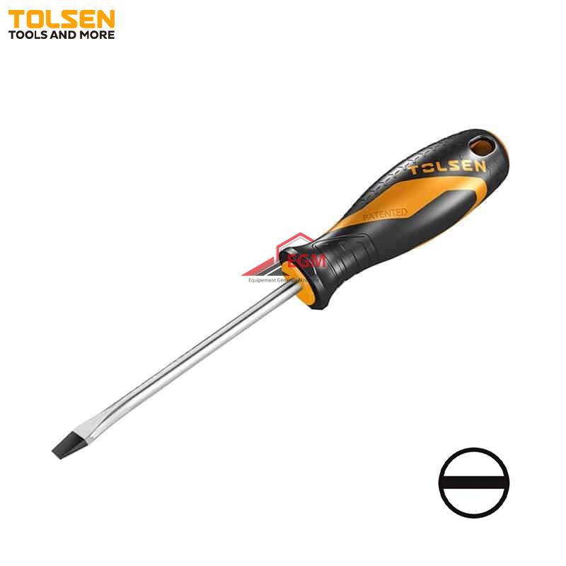 TOURNEVIS FR PLAT CR-V GRIP MAGNÉTIQUE TOLSEN